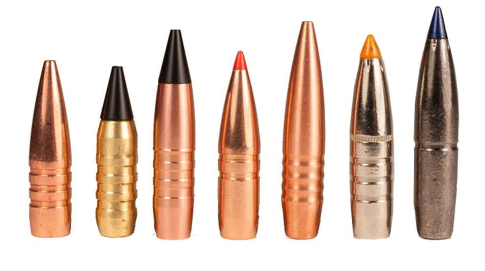 seven pretty bullets all in a row