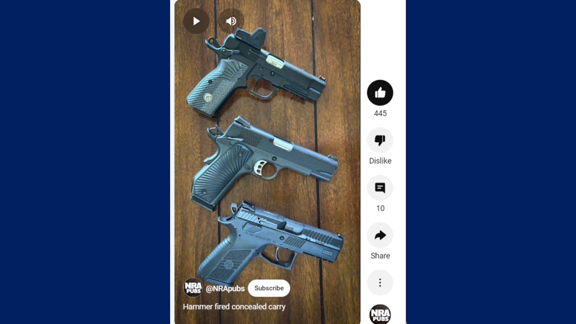 CCW Minute HammerFired Concealment Guns NRA Family