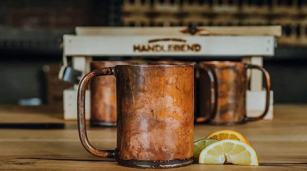 Handlebend Copper Mugs