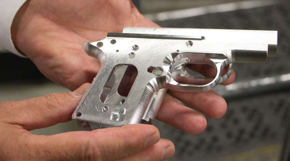 machined unfinished pistol frame