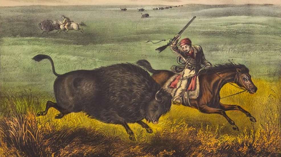 Hunting on the Plains, Currier & Ives, 1871