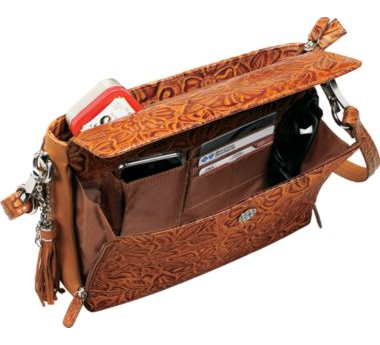 Montana West Concealed Carry Western Tooled Leather Crossbody Purse an — AJ  Tack